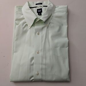 Gap Mens Button Down XXL Mint Green Long Sleeve